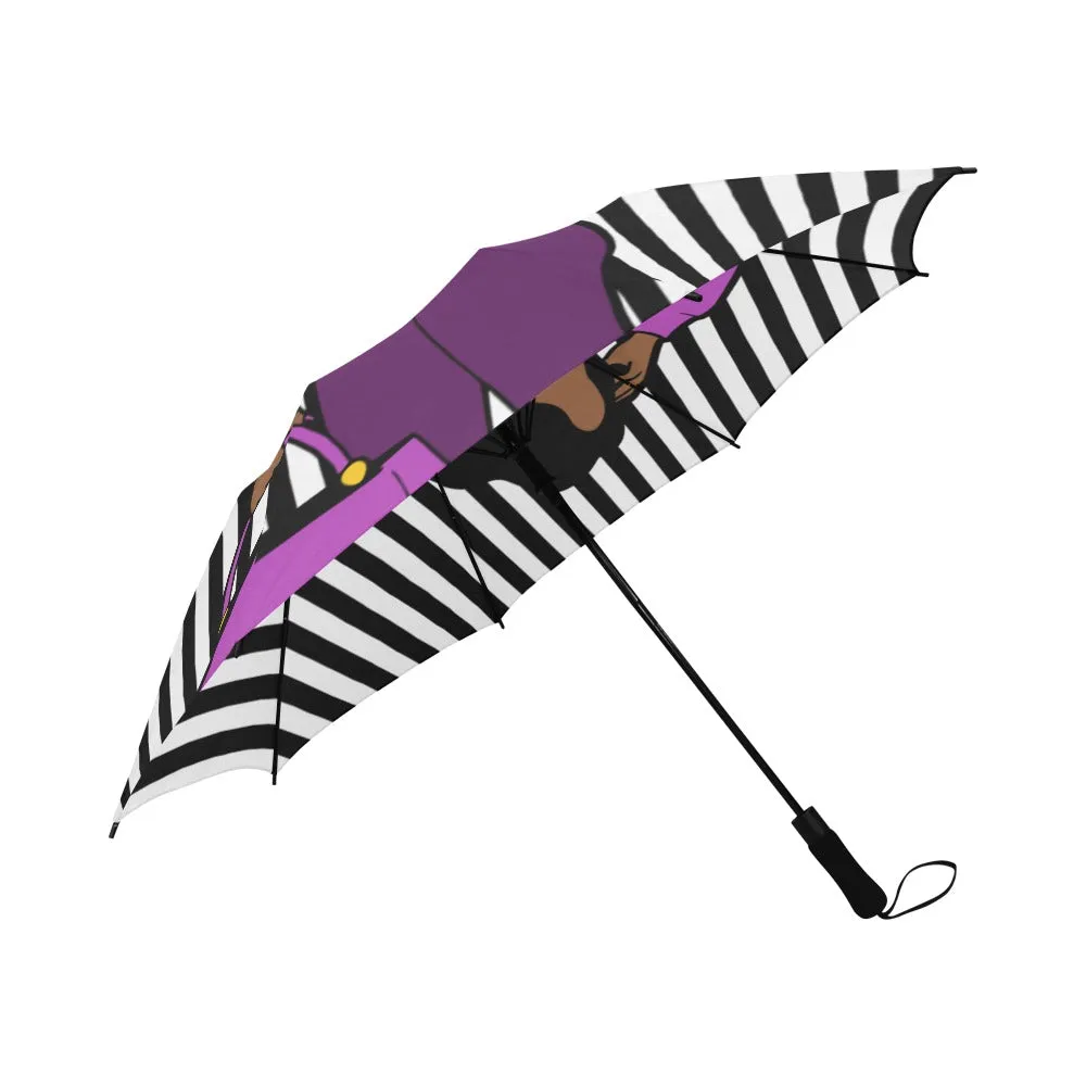 SEMI-AUTOMATIC FOLDABLE UMBRELLA