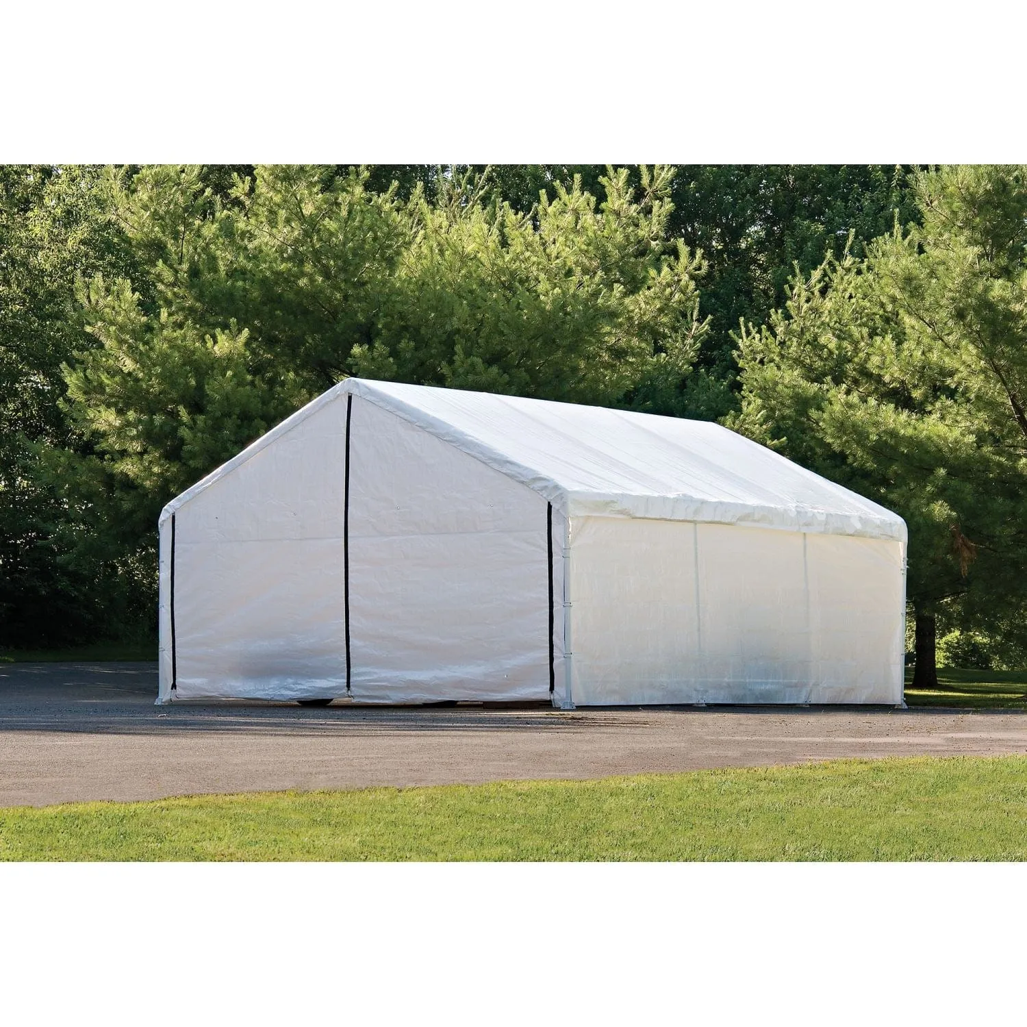 ShelterLogic | Canopy Enclosure Kit 18 × 30 ft. White (FR Rated - Frame and Canopy Sold Separately)