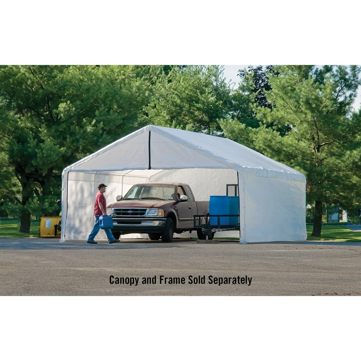 ShelterLogic | Canopy Enclosure Kit 18 × 30 ft. White (FR Rated - Frame and Canopy Sold Separately)