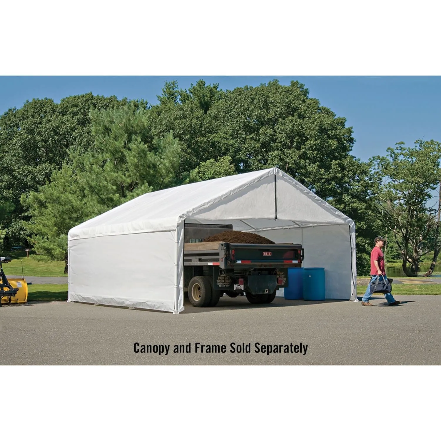 ShelterLogic | Canopy Enclosure Kit 18 × 30 ft. White (FR Rated - Frame and Canopy Sold Separately)