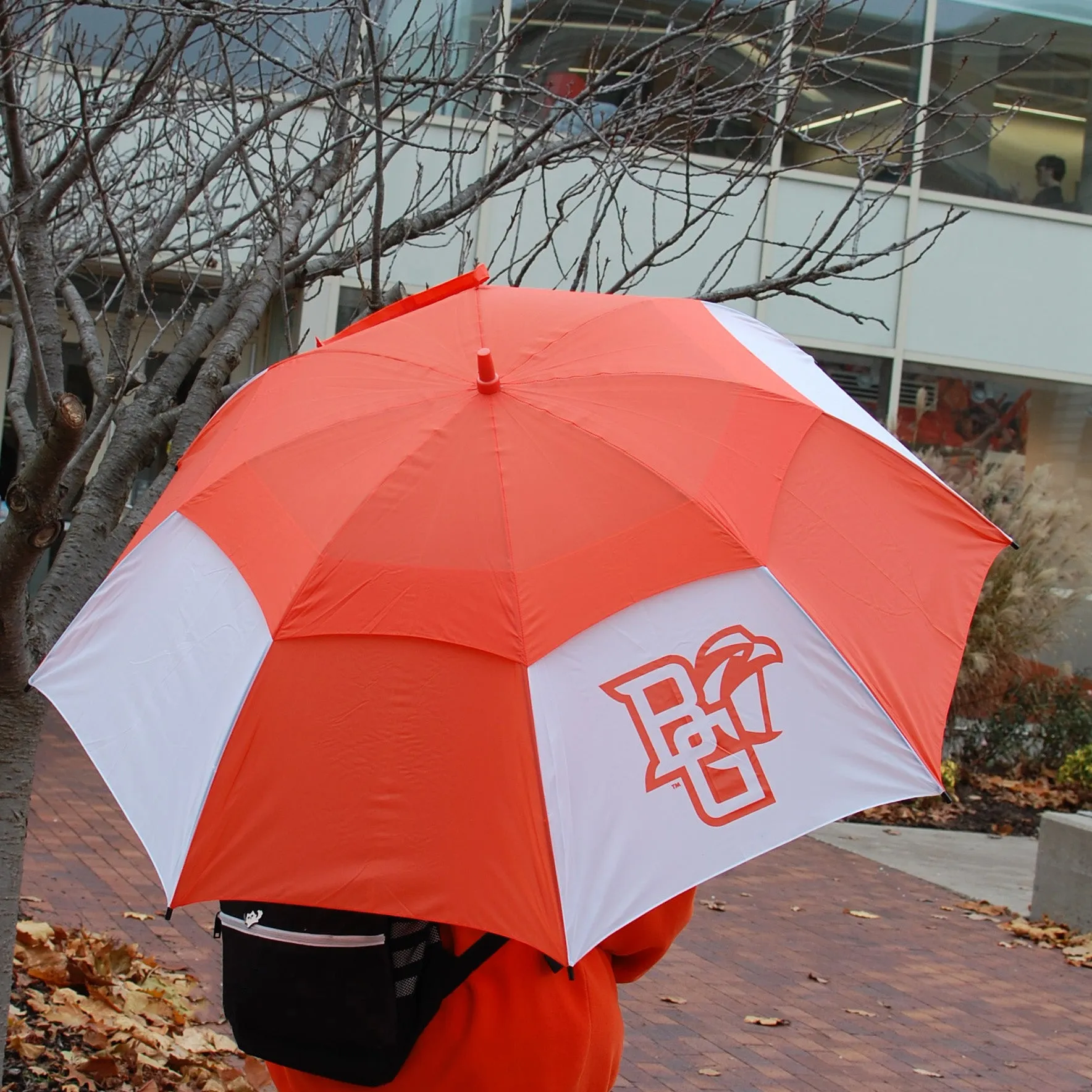 Storm Duds The Windmill Orange/White 62" Umbrella