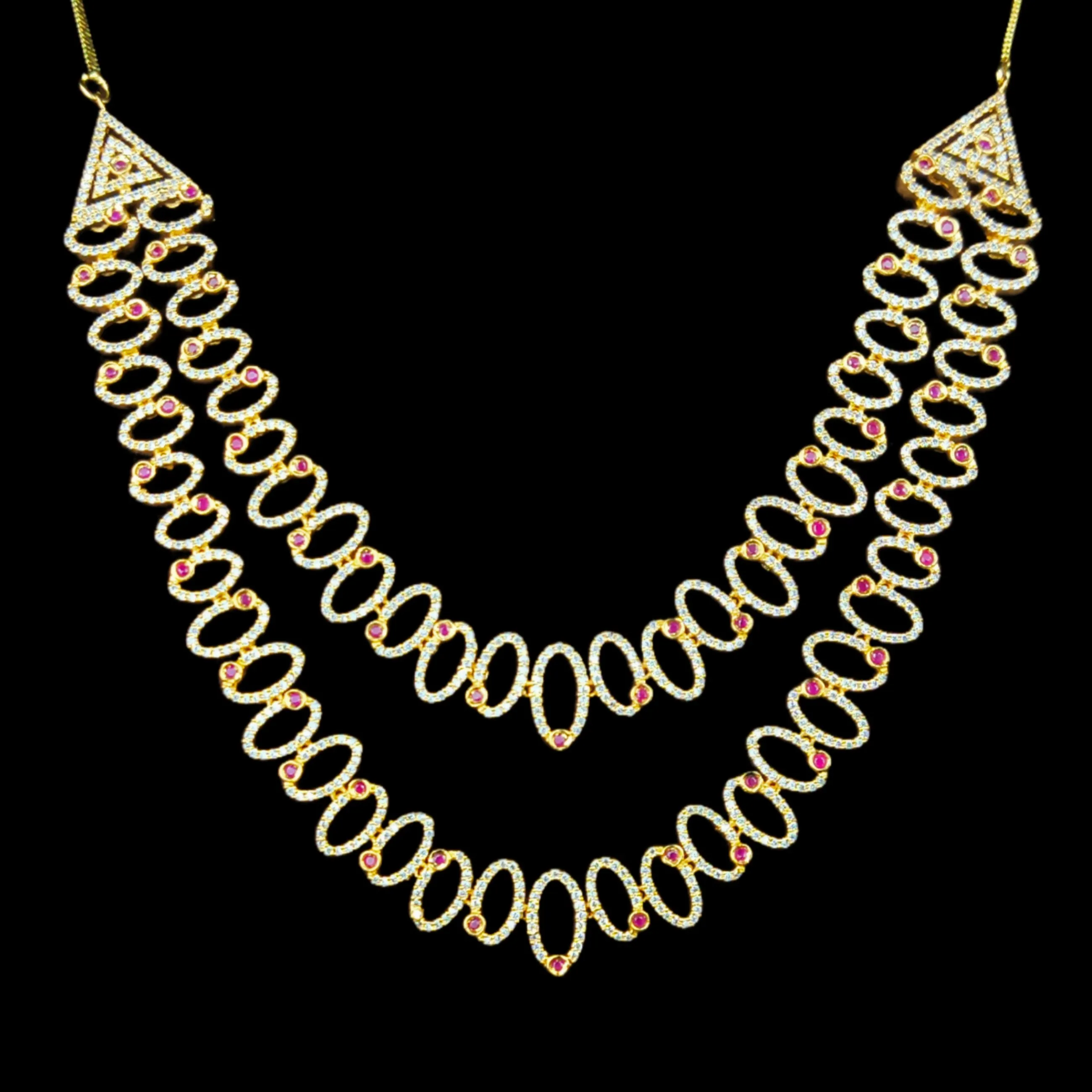 Stylish CZ Two Layered Necklace Set
By Asp Fashion Jewellery