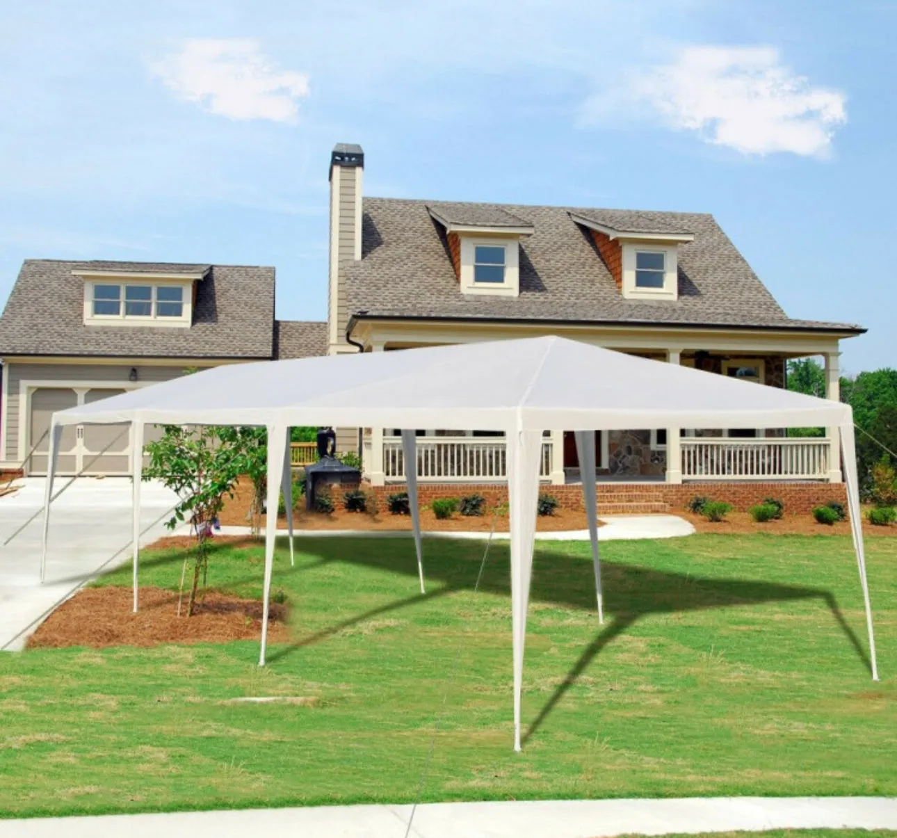 Super Cool Heavy Duty 10x30ft Gazebo Canopy Tent With Ground Stakes, Wind Ropes | Waterproof | Easy Assembly | Patio Tent