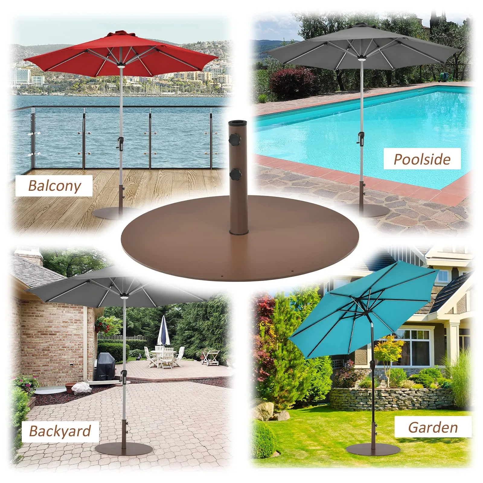 Tangkula 59LBS Patio Umbrella Base