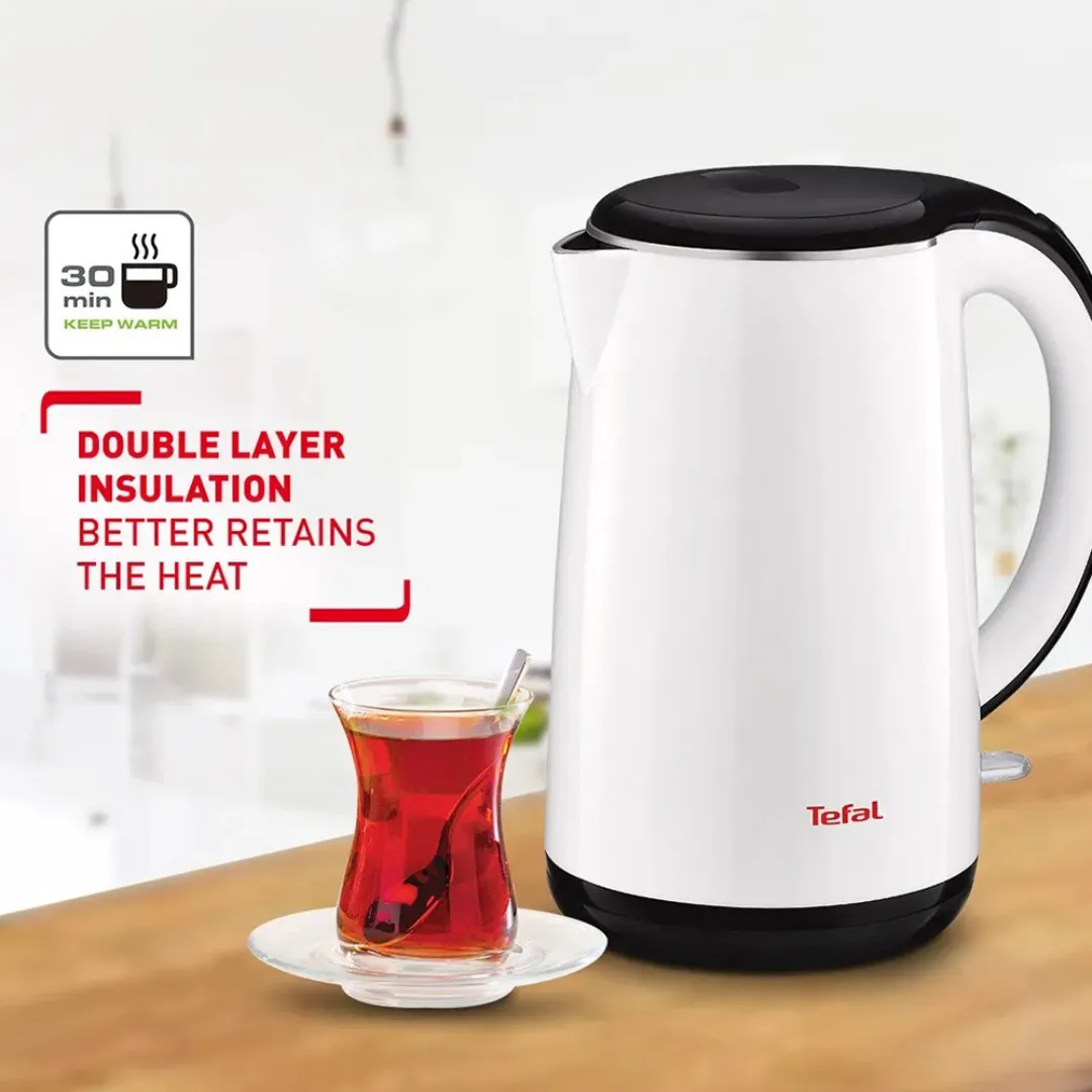 Tefal KO2601 1.7L Safe'tea Double Layer Heat Protection Kettle