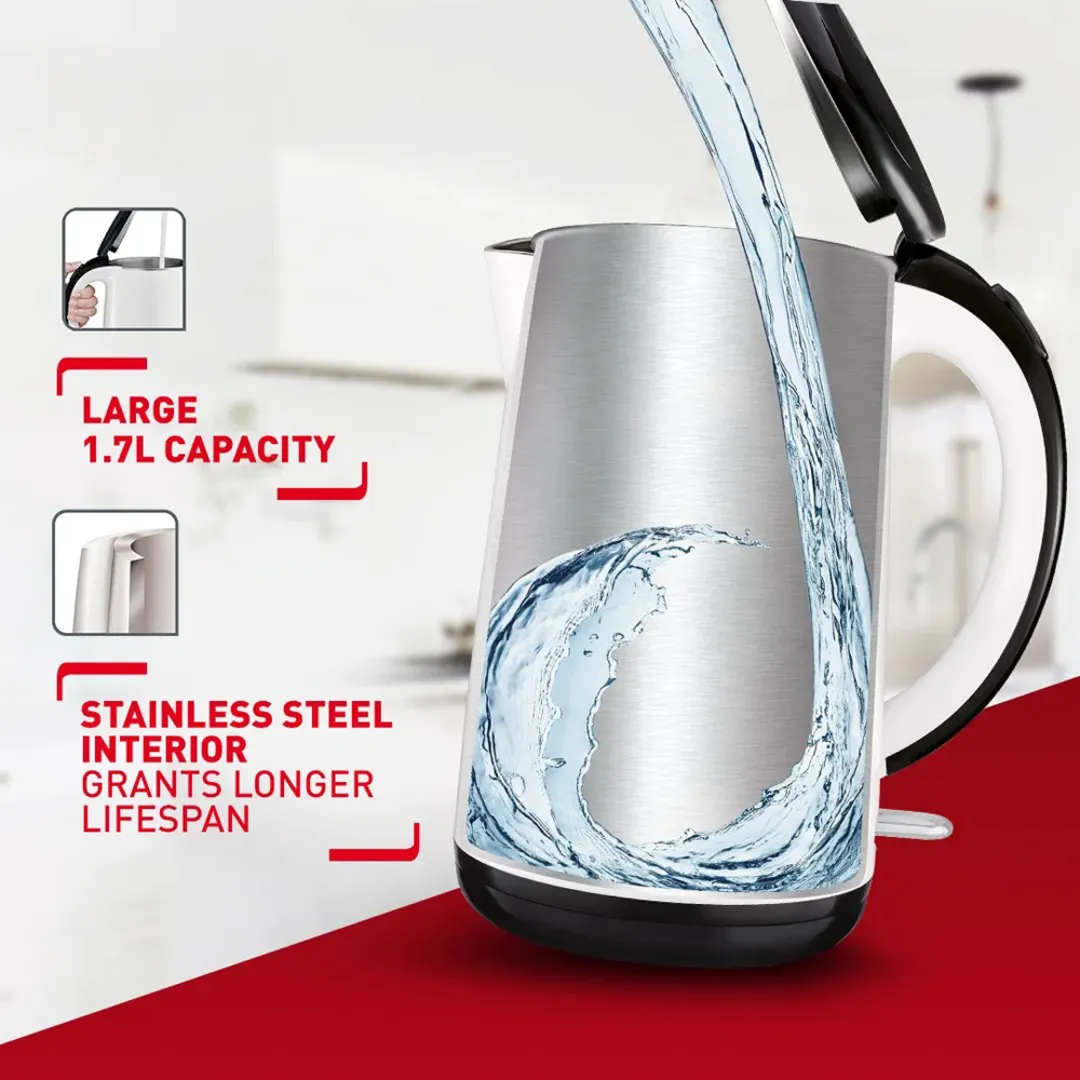 Tefal KO2601 1.7L Safe'tea Double Layer Heat Protection Kettle