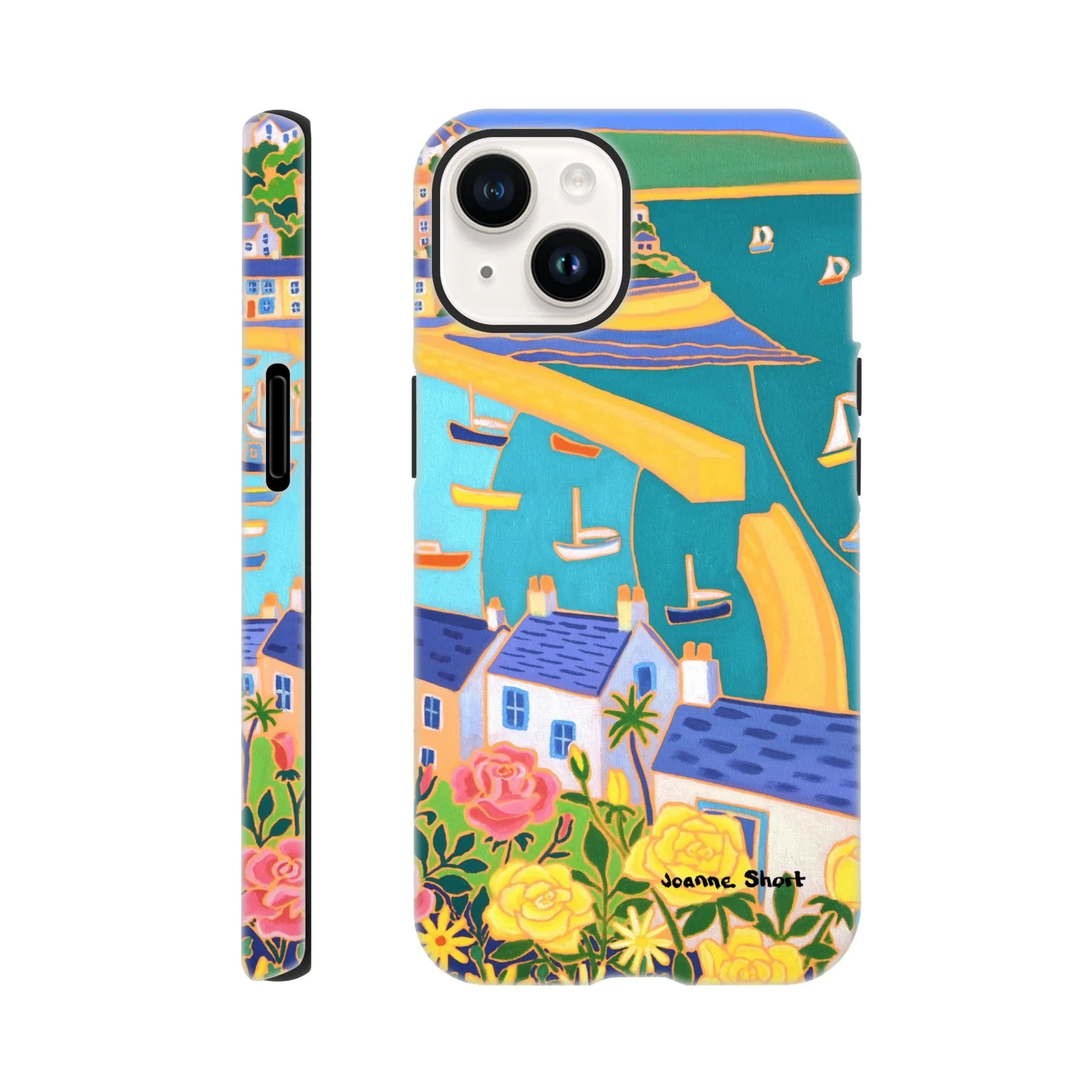 Tough Art Phone Case. Mousehole Harbour. Artist Joanne Short. Cornwall Art Gallery