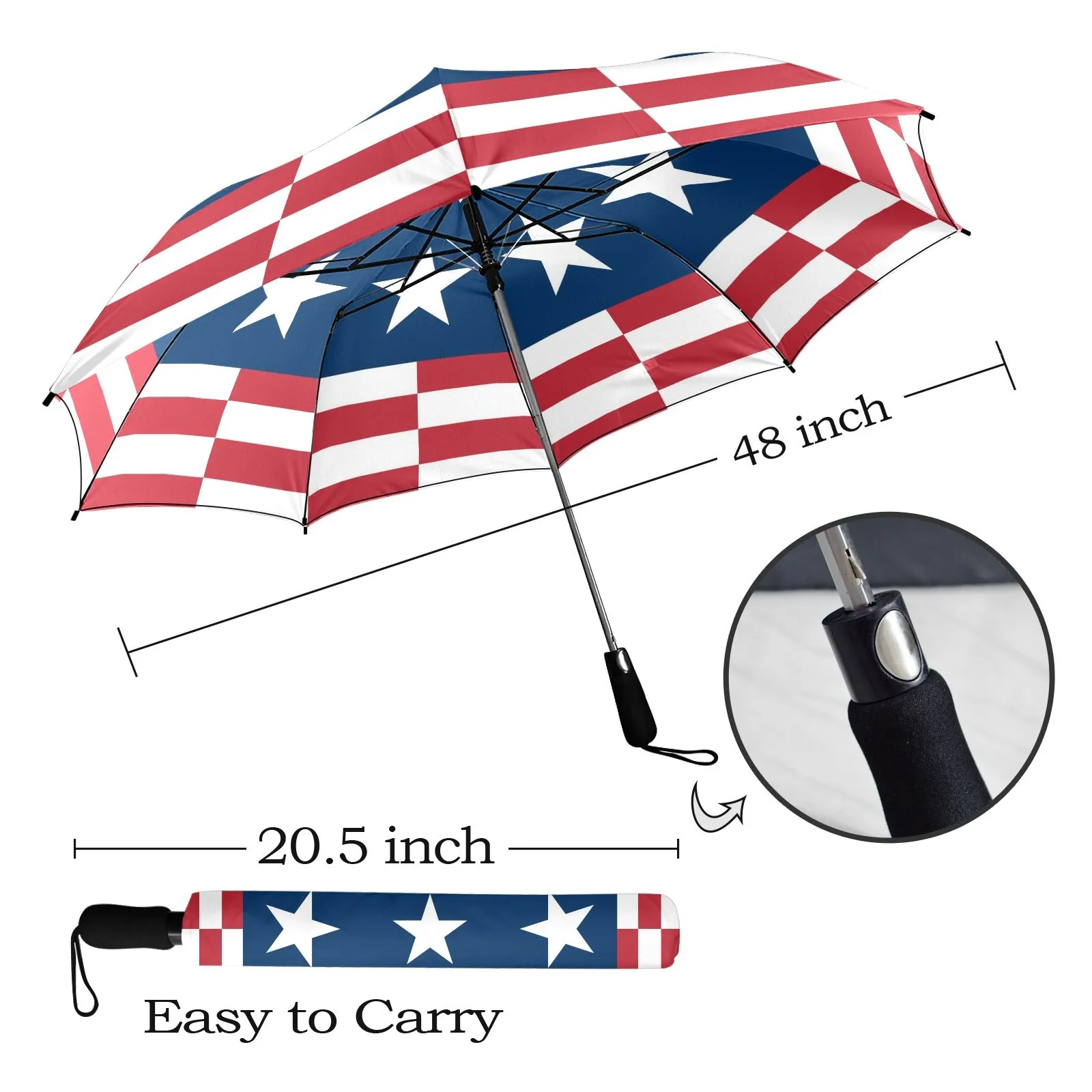 usa umbrella 60 Semi-Automatic Foldable Umbrella (Model U12)