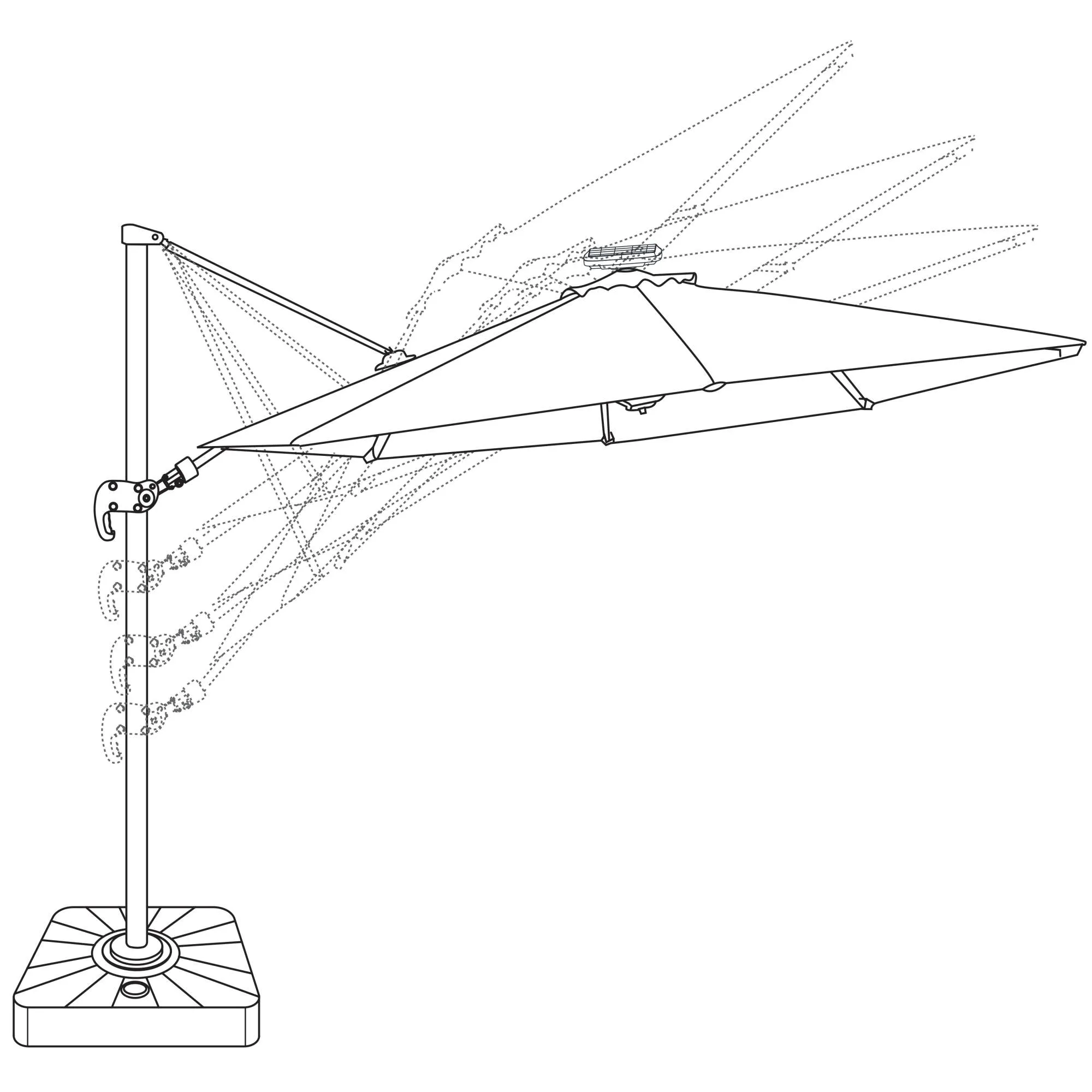 Victoria 13-ft Octagonal Cantilever Patio Umbrella in Sunbrella Acrylic