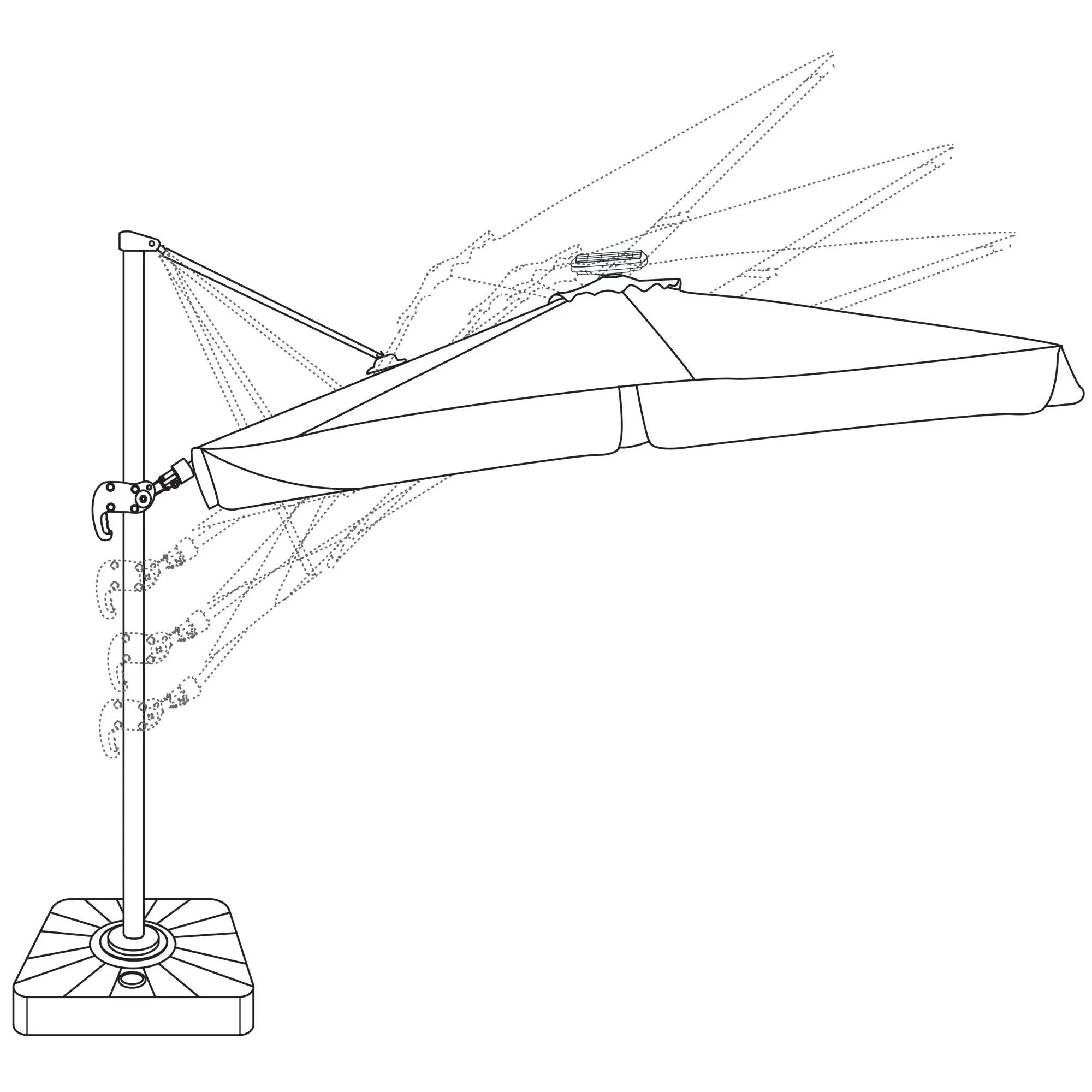 Victoria 13-ft Octagonal Cantilever Patio Umbrella in Sunbrella Acrylic