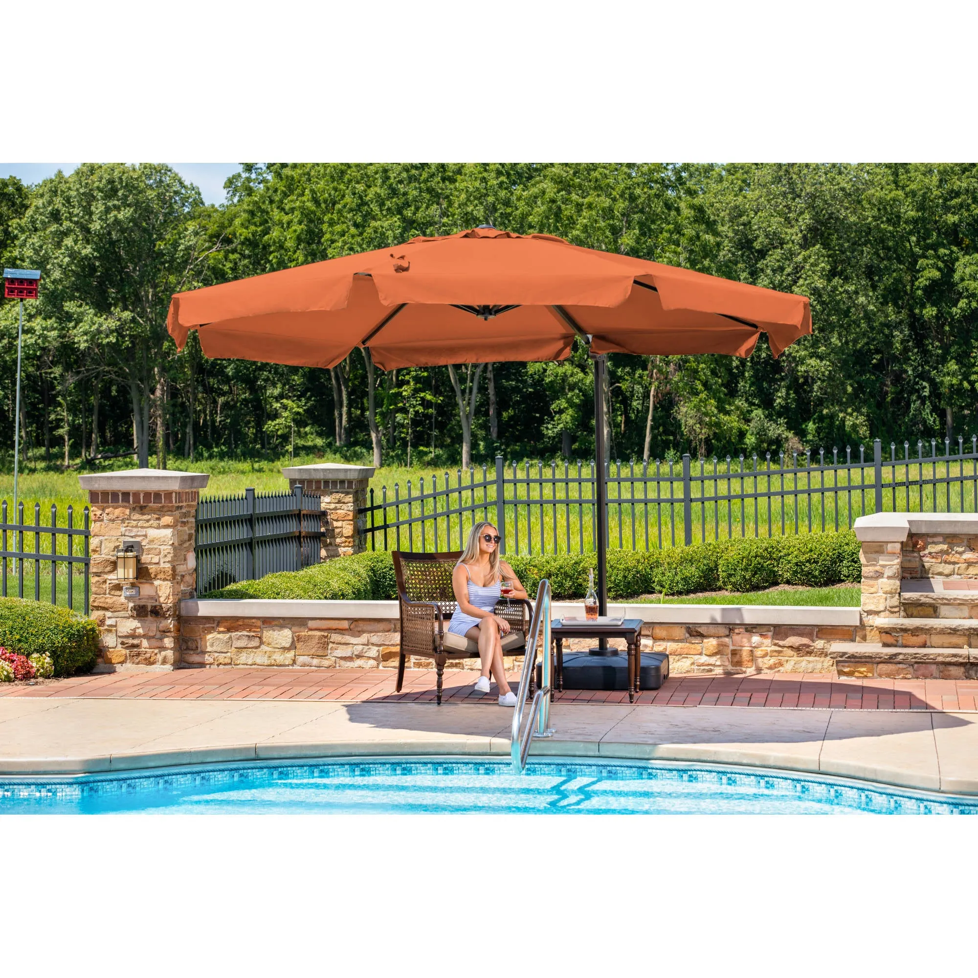 Victoria 13-ft Octagonal Cantilever Patio Umbrella in Sunbrella Acrylic