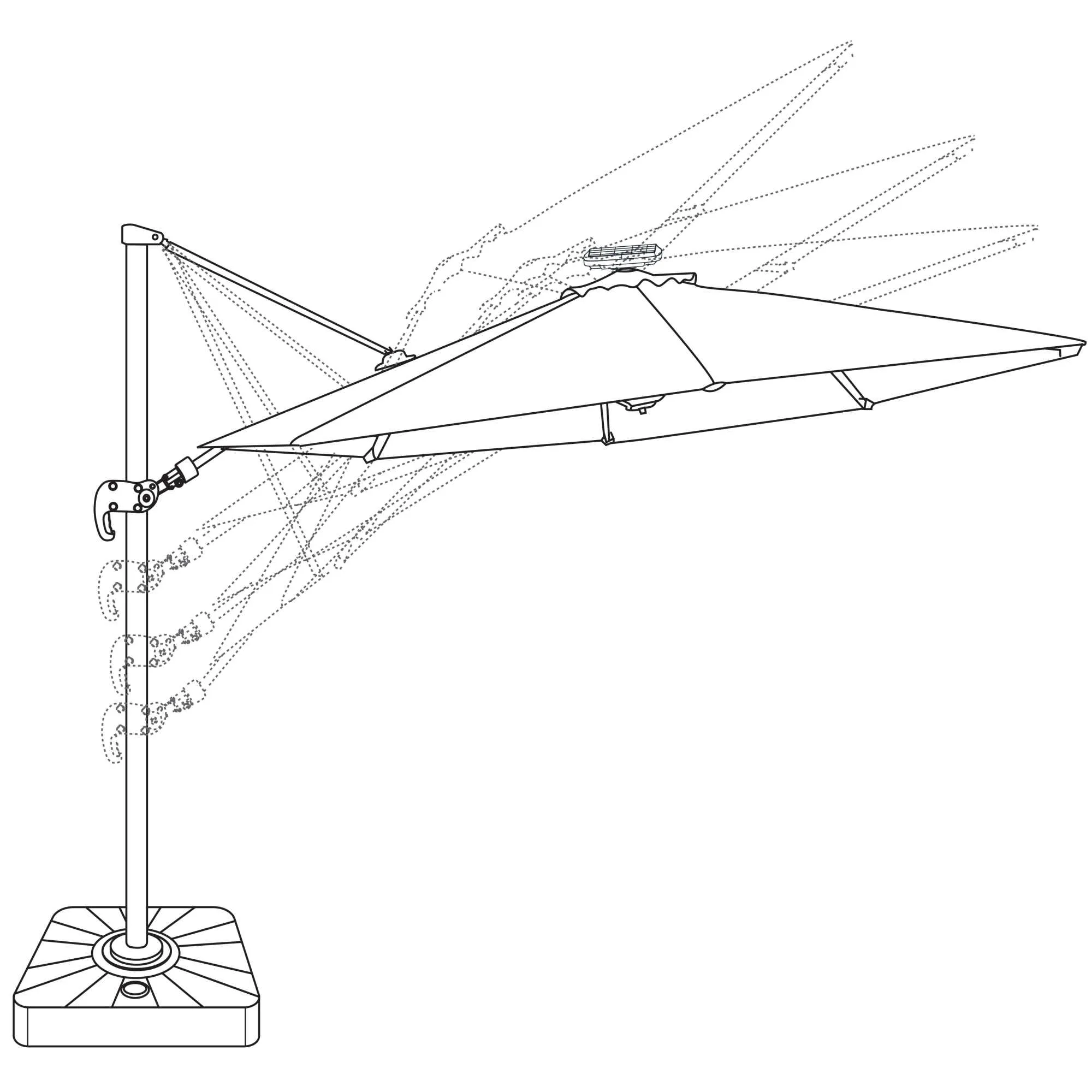 Victoria 13-ft Octagonal Cantilever Patio Umbrella in Sunbrella Acrylic