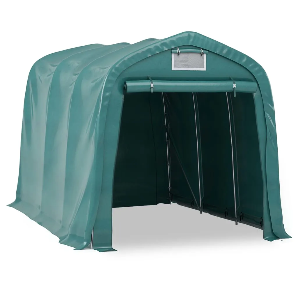 vidaXL Garage Tent PVC 2.4x3.6 m Green