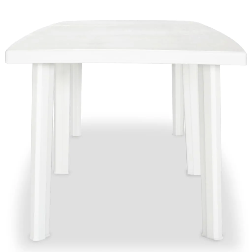 vidaXL Garden Table White 210x96x72 cm Plastic