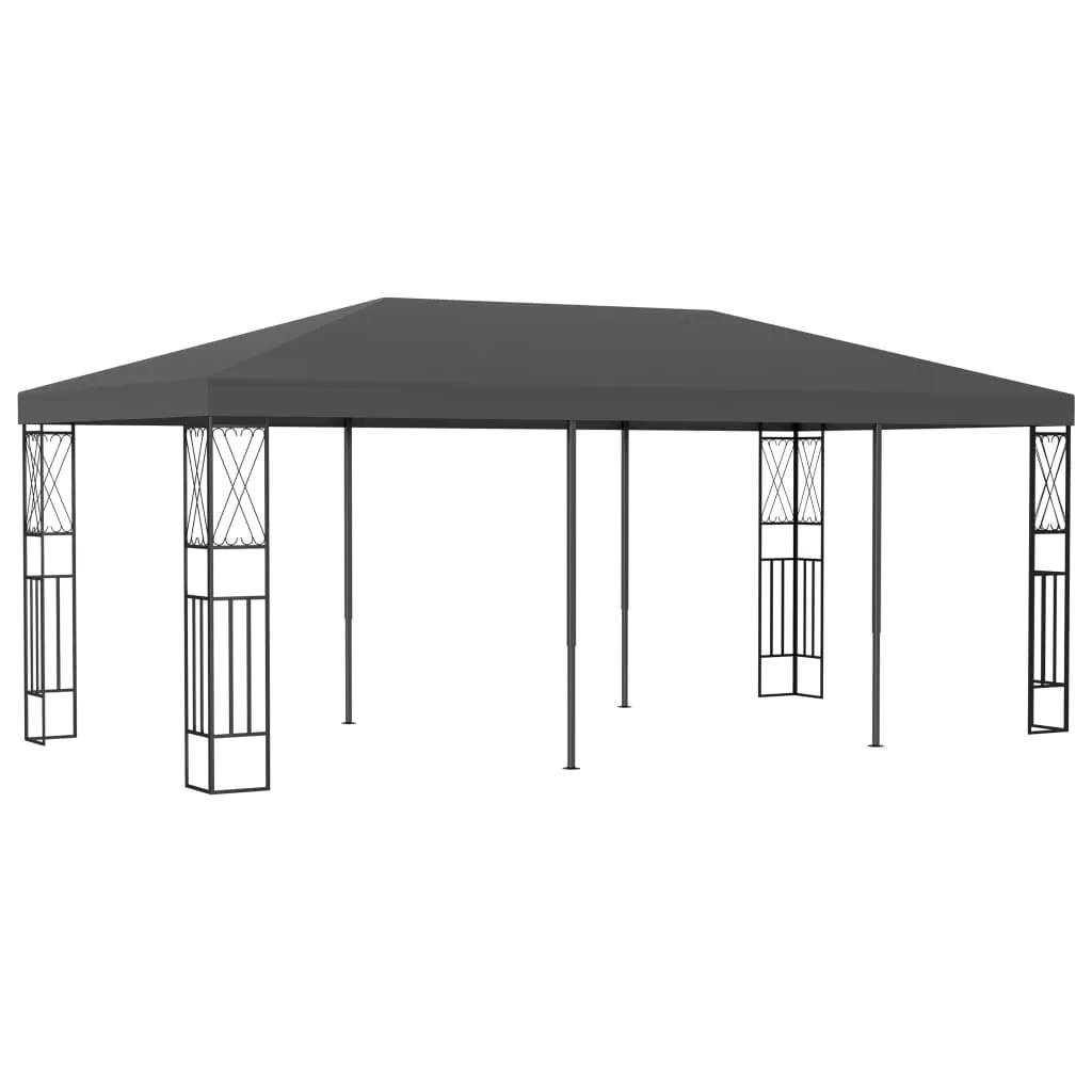 vidaXL Gazebo 3x6 m Anthracite Fabric