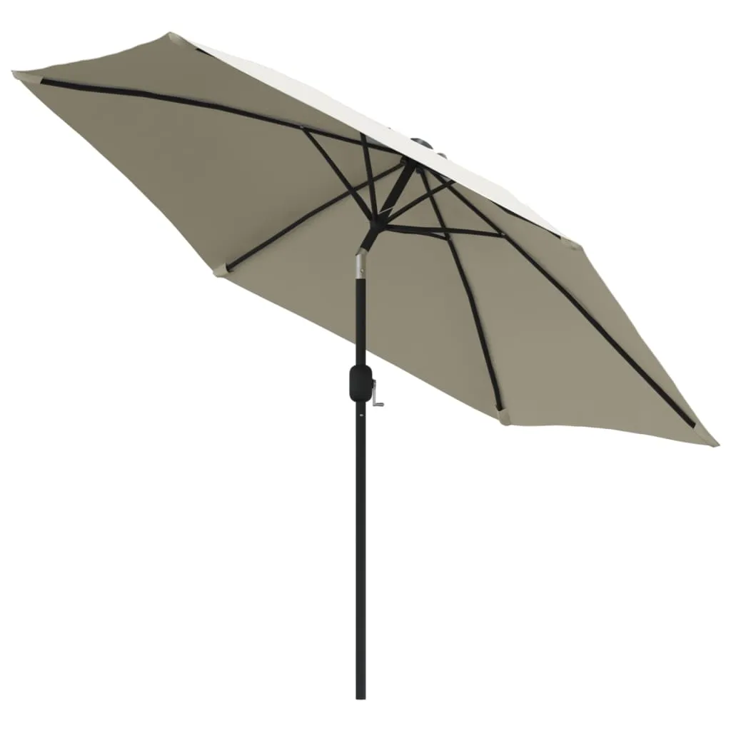 vidaXL LED Cantilever Garden Parasol 3 m Sand White