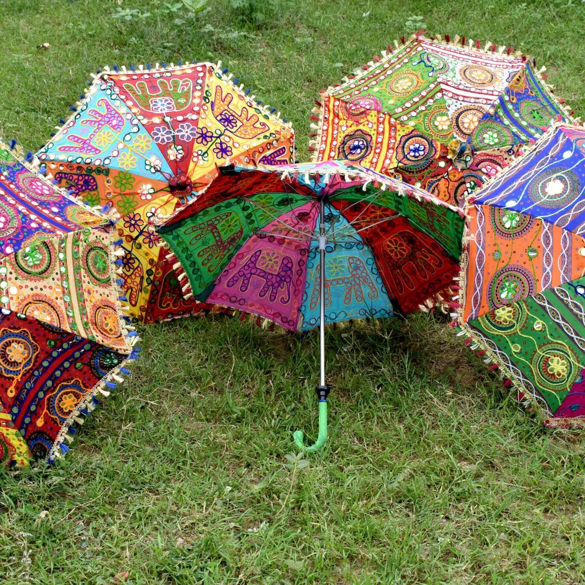 WHOLESALE HANDMADE HOME DECOR MULTI COLOR UMBRELLA WEDDING PARASOLS