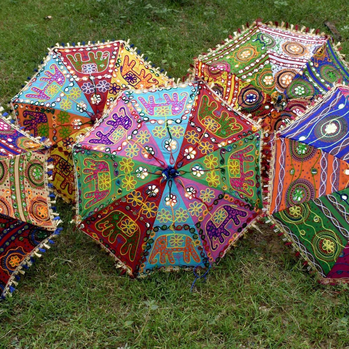 WHOLESALE HANDMADE HOME DECOR MULTI COLOR UMBRELLA WEDDING PARASOLS