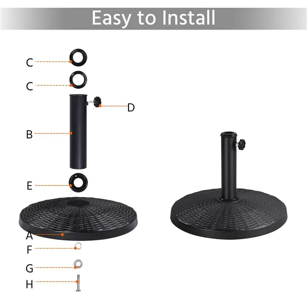 Yaheetech Patio Market Umbrella Base